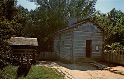 Isaac Burner Cabin Lincoln's New Salem, IL Postcard Postcard