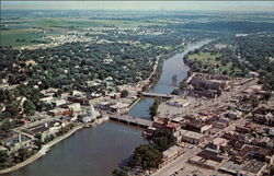 Aerial View of St. Charles Illinois Postcard Postcard