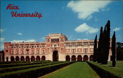 Rice University, Administration Building Houston, TX Postcard Postcard