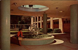 Student Reading Outside the Niems Science Building Postcard