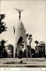 The statue of Son of Atomic Bomb Hiroshima, Japan Postcard Postcard