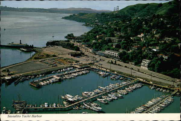 Aerial View of Sausalito Yacht Harbor California