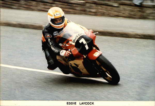 Eddie Laycock on the Millar Racing Yamaha 350 at May Hill, 1987 Celebrities