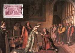 Columbus Restored to Favor Postage Stamp Maximum Cards