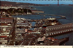 Aerial View of Fisherman's Wharf San Francisco, CA Postcard Postcard