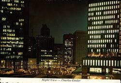 Night View - Charles Center Postcard