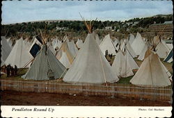 Indian Village at the Pendleton Round Up Postcard