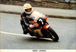 Eddie Laycock on the Millar Racing Yamaha 350 at May Hill, 1987 Celebrities Postcard Postcard