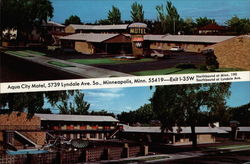 Aqua City Motel Minneapolis, MN Postcard Postcard