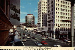 Looking North on Vine Street Postcard