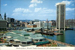 Harborplace, World Trade Center, U.S.F. Constellation Postcard