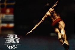 Games of the XXIIIrd Olympiad Los Angeles 1984 - Diving Postcard