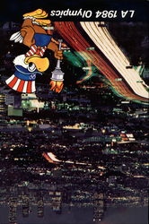 LA 1984 Olympics - Sam the Olympic Eagle Postcard