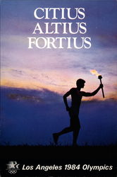 The Olympic Torch Relay, Los Angeles 1984 Olympics Postcard