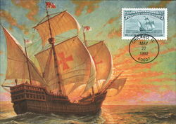 Flag Ship of Columbus Postcard