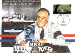 USS Reuben James Sunk Postcard