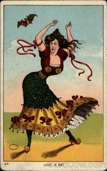 Woman scared of a bat Women