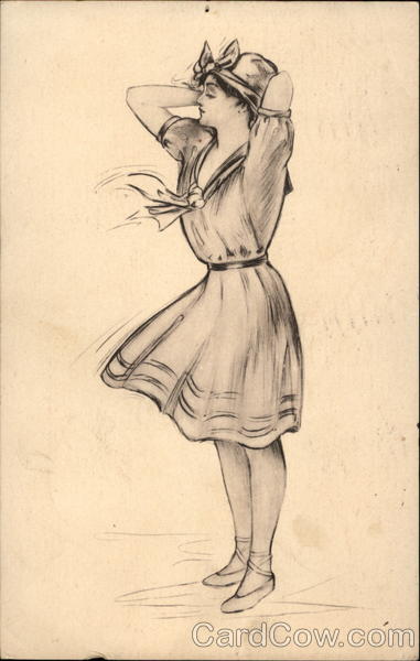 Women in Old Bathing Suit