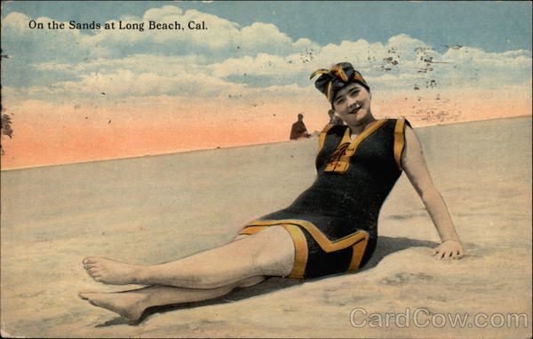 Bathing Beauty on the Sands at Long Beach, Cal Women