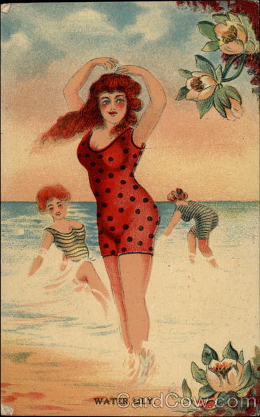 Women swimming in ocean