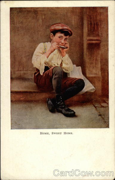 Boy Playing a Harmonica Boys