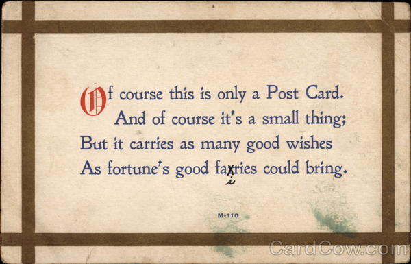 Good wishes postcard Post Card Clubs & Collecting