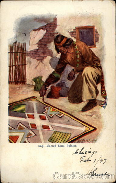 Sacred Sand Painter Native Americana