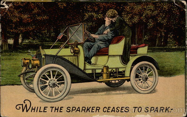 Couple Kissing on Automobile Couples