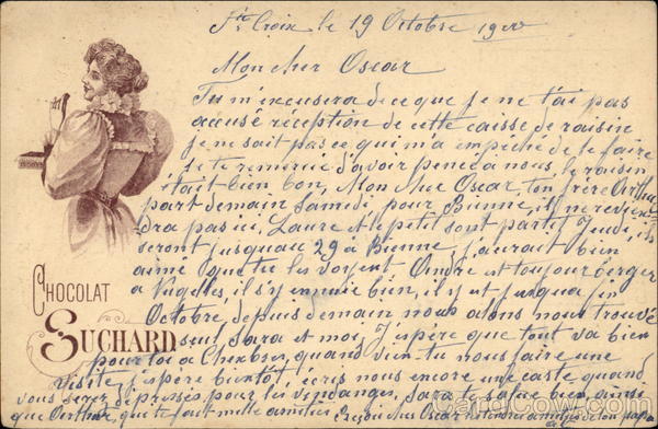 Woman eating chocolate Advertising