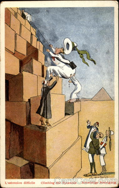 People Climbing The Pyramids Egypt Africa