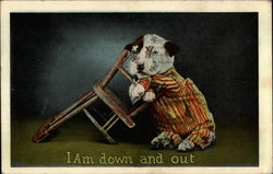 I am down and out Postcard