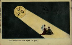 The moon has his eyes on you Postcard