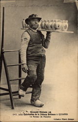 Man carrying jugs Postcard
