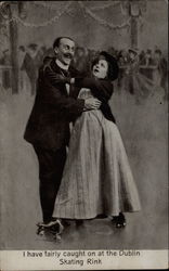 I Have Fairly Caught on at the Dublin Skating Rink Postcard