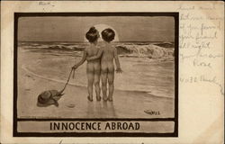 Kids on beach Postcard