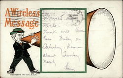 A wireless message Postcard