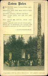 Totem poles Native Americana Postcard Postcard