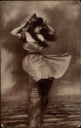 The girl who would a sailing go Postcard