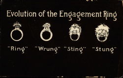 Evolution of Engagement Ring Postcard