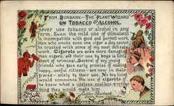 From Burbank - the "Plant Wizard" on tobacco and alchohol Postcard