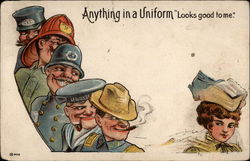 Anything in a uniform looks good to me Postcard