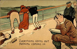 Seasickness: Everything going out nothing coming in Postcard