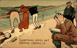 Seasickness: Everything going out nothing coming in Boats, Ships Postcard Postcard