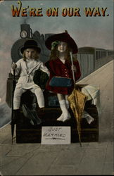 Two Children Sitting On A Train Two Children Sitting On A Train