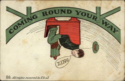 Coming Round Your Way - Roller Coaster Postcard