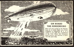 On Board the Hindenburg Postcard