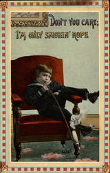 Don't care. I'm only smoking rope Postcard