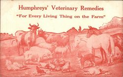 Humphreys' Veterinary Remedies Advertising Postcard Postcard