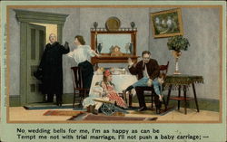 Father spanking son Postcard