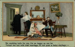 Father spanking son Postcard Postcard